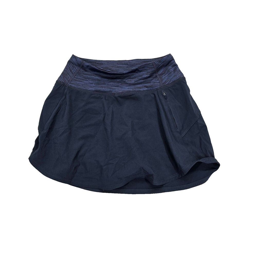 Outdoor Voices Hudson 4" Skort Zip Pocket Elastic Waist Blue Womens Size XXS NWT